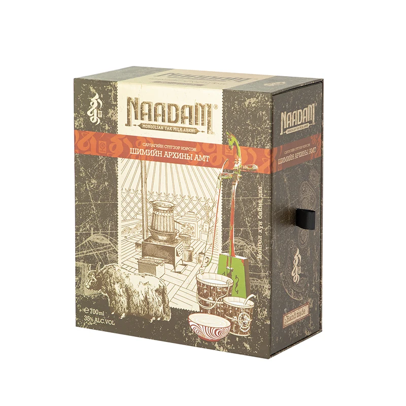 Utskrift logotyp presentpapperslåda